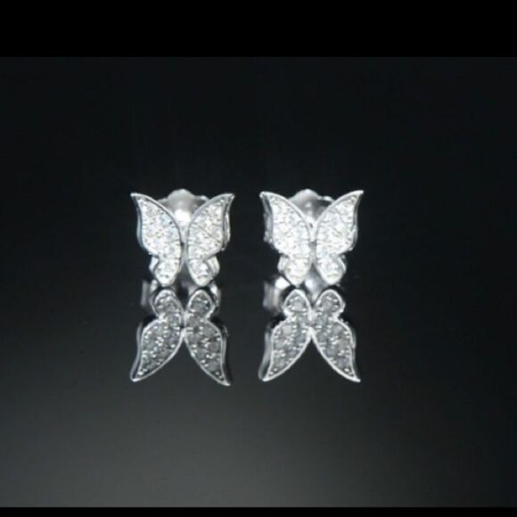 ✨Chloetina 925 Sterling Silver Butterfly Stud Earrings - Picture 5 of 6